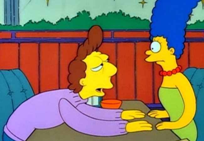 Jacques flirtet mit Marge Simpson.